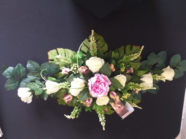 Montage à déposer en fleurs en soie