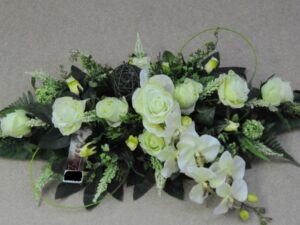 Montage à déposer en fleurs en soie