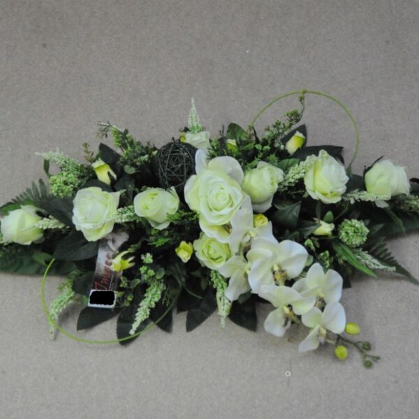 Montage à déposer en fleurs en soie